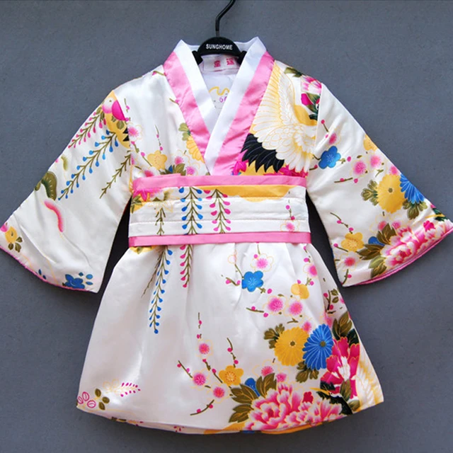 Newborn Baby Girl Japanese Style Bath Robe Traditional Kimono Party