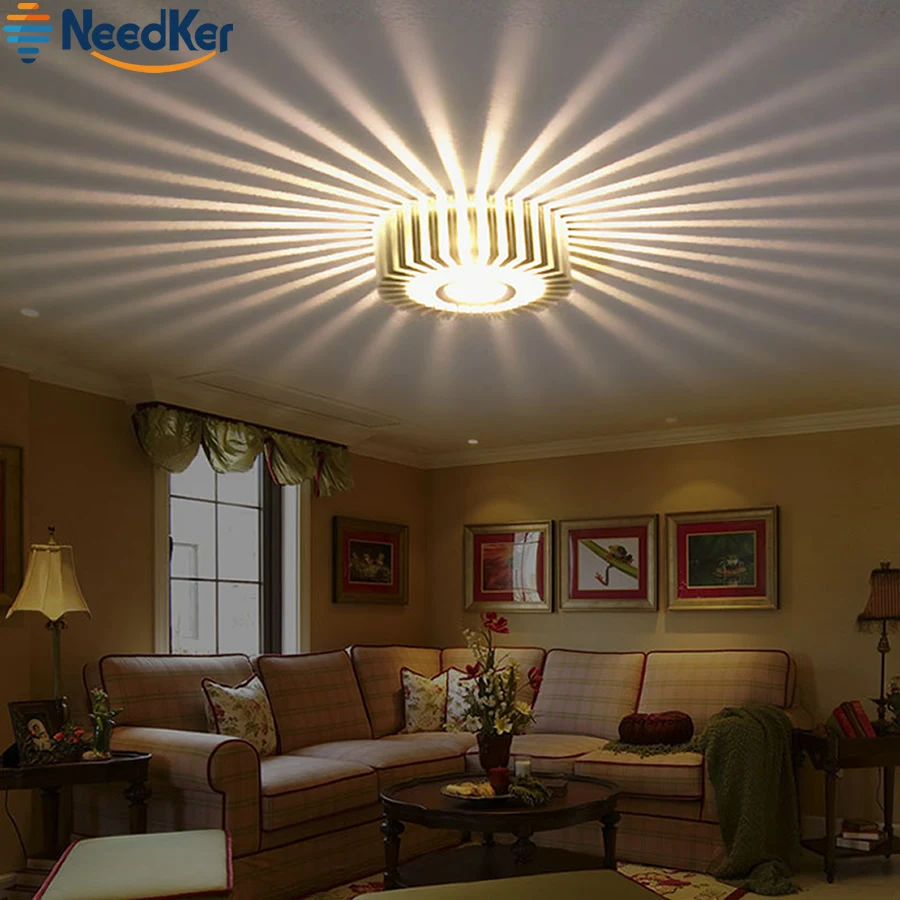 3W 5W LED Wall Light Sunflower Modern AC85-265V Indoor Decorative Lamp for Bar/KTV/Bedroom White Yellow Red Green Blue Purple led wall lamp wall sconces light wall lamp