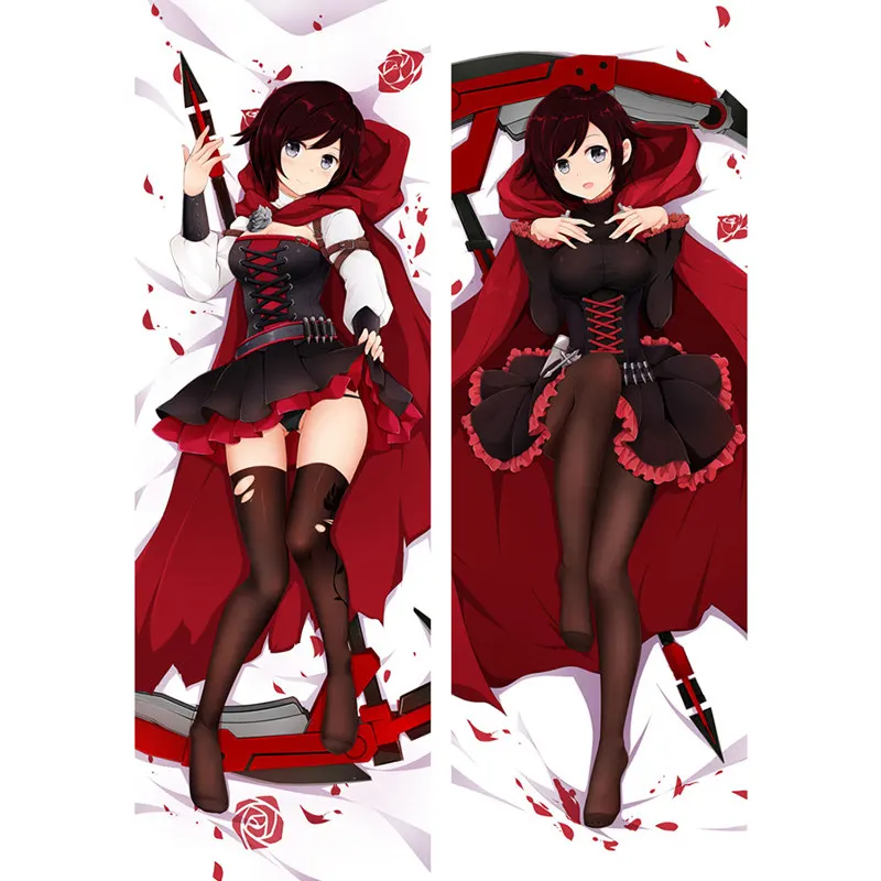 Polyester Аниме RWBY наволочка Рубиновая Роза Салем Dakimakura Чехол сексуальная девушка 3D двухстороннее постельное белье обнимая тело настроить наволочка R01 - Цвет: Polyester
