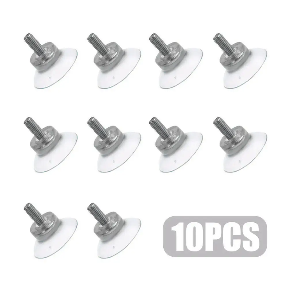

10pcs Rubber Strong Suction Cup Transparent Sucker Plastic Hook Replacement Fit Bathroom Products Screw Storage Tool
