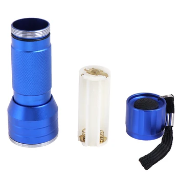 

1PC High Quality Waterproof Blue 21 LED UV Flashlight Portable Fluorescent Detector LED Light