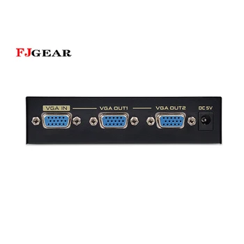 

2 Port VGA Splitter 1 input 2 output HD video splitter 1 computer host to connect two monitors splitter FJ-2002