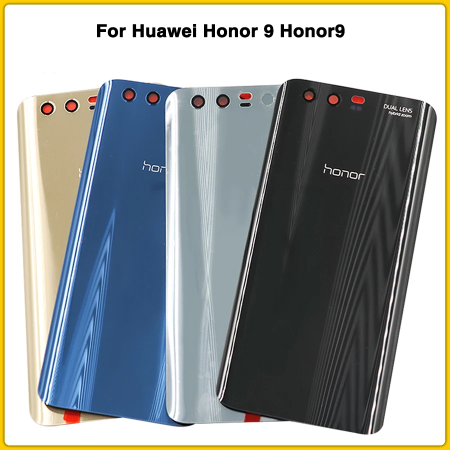 10 шт. Honor 9 чехол для задней части телефона для Huawei Honor 9 Honor9 задняя панель батареи задняя крышка Замена с наклейкой