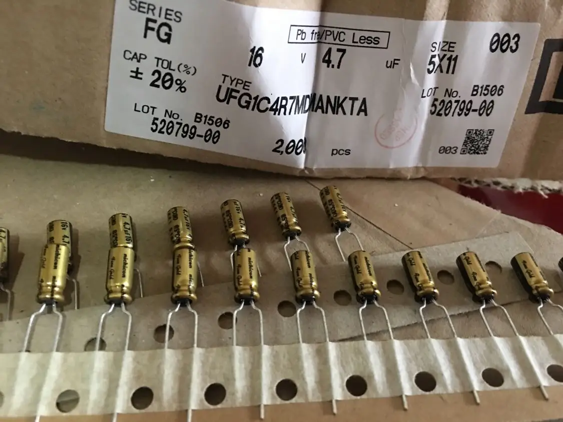 50 шт NICHICON FG 16V4. 7 мкФ 5x11 мм чистого золота 4 16V FineGold 4.7UF16V MUSE Усилитель Аудио
