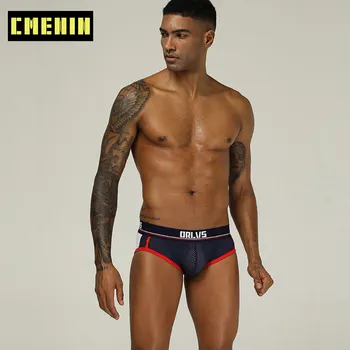 

Bulge CMENIN Mesh Sexy Underwear Men Jockstrap Briefs Men Bikini Gay Men Underwear Male OR192 Cueca Masculina Brief Men