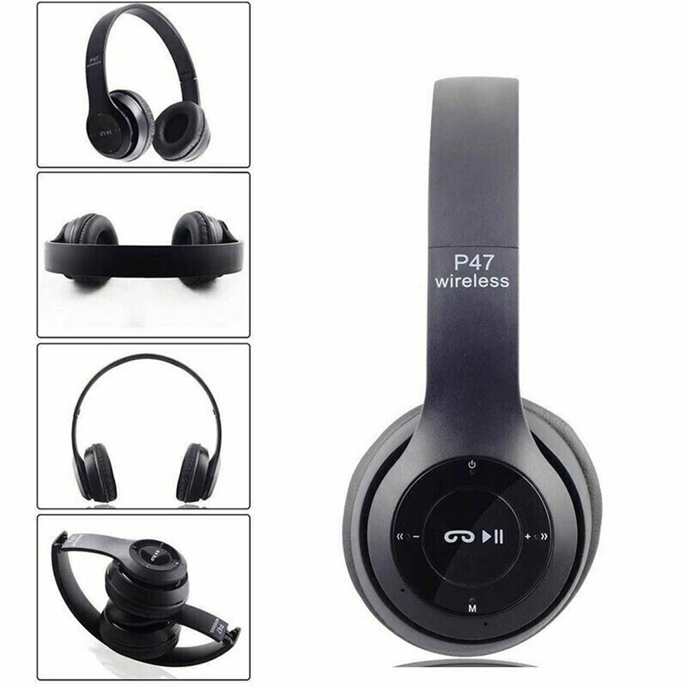 Bluetooth V5 0 Wireless Headphones Ear Foldable Stereo Noise Cancelling Headset