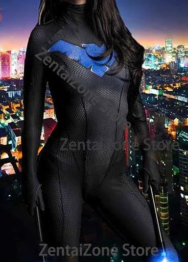 Женский костюм Nightwing для детей и взрослых женская обувь девушек женщин зентай