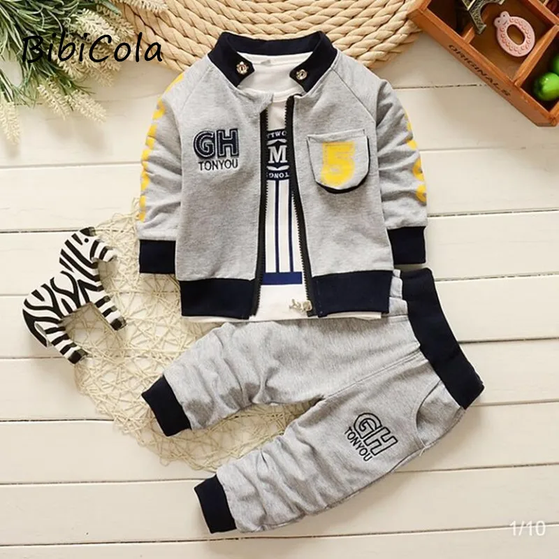 BibiCola New arrival autumn spring baby boys clothing sets lattice tops + pants sport suit for infant boy tracksuits 2pcs |