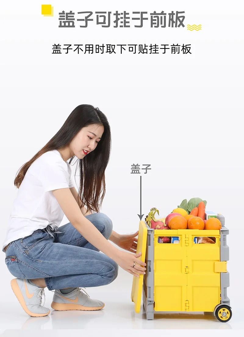  Stack Shopping Cart Trolley Shopping Cart Small Cart Supermarket Trolley Cart Portable Basket Troll