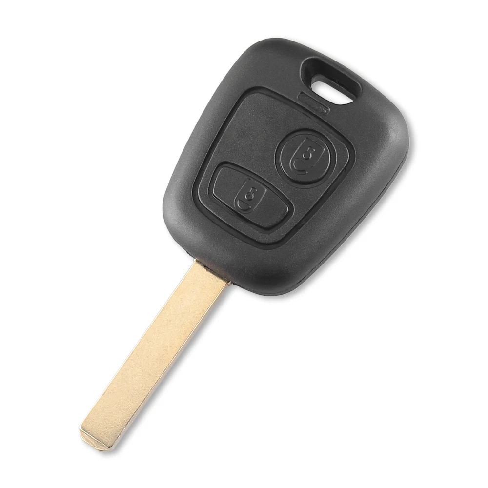 KEYYOU 2 кнопки дистанционного ключа автомобиля Fob 433 МГц ID46 Chip-PCF7941 для peugeot 206 307 2005-2010 с VA2 лезвие для клюючей от автомобиля