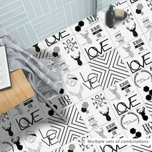 Funlife стиль Северный Европейский стиль элемент плитки наклейки DIY самоклеющиеся настенные наклейки для дома гостиной спальни кухни