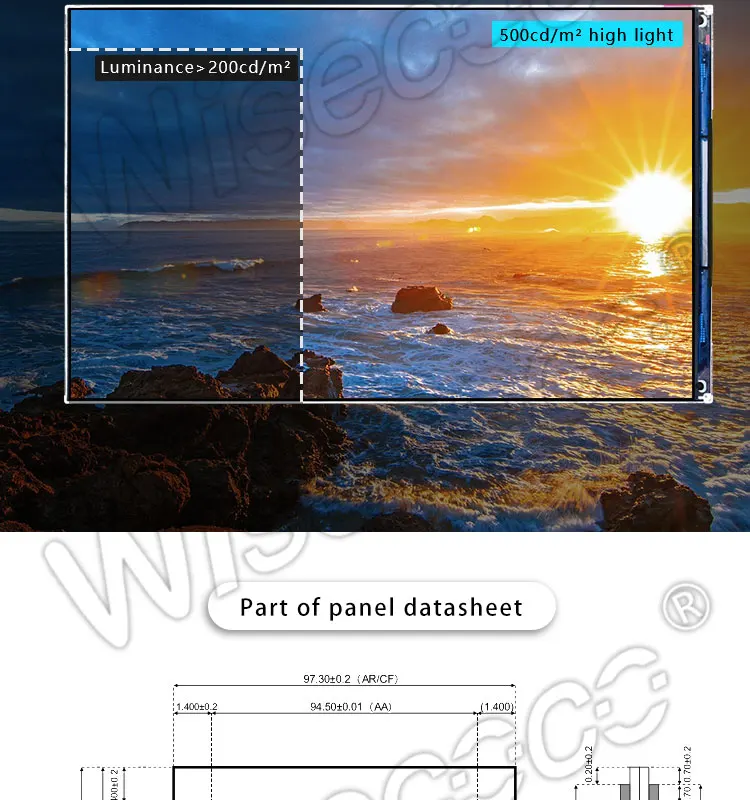 Wisecoco LT070ME05000 TFTMD070021 ЖК-экран 7 дюймов ips дисплей 1920x1200 MIPI type C HDMI плата драйвера для планшета Raspberry pi