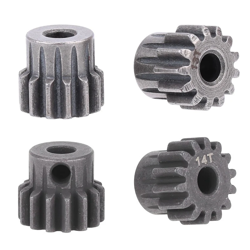 

4 Pcs M1 5.0Mm Pinion Motor Gear for 1/8 RC Cars Brushed Brushless Motor, 2 Pcs 13T & 2 Pcs 14T