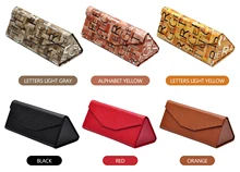 

Portable Triangle Sunglasses Box Folding Pu Waterproof Strong Magnet Glasses Protective Organizer Spectacles Accessories