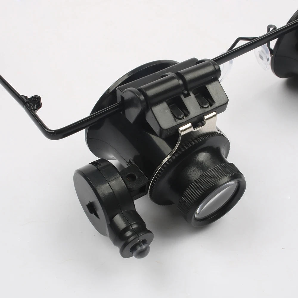 RUADLER LED 20X Magnifier Magnifying Dual Eye Glasses Loupe Lens Jeweler Watch Repair loupe magnification jewellers loupe