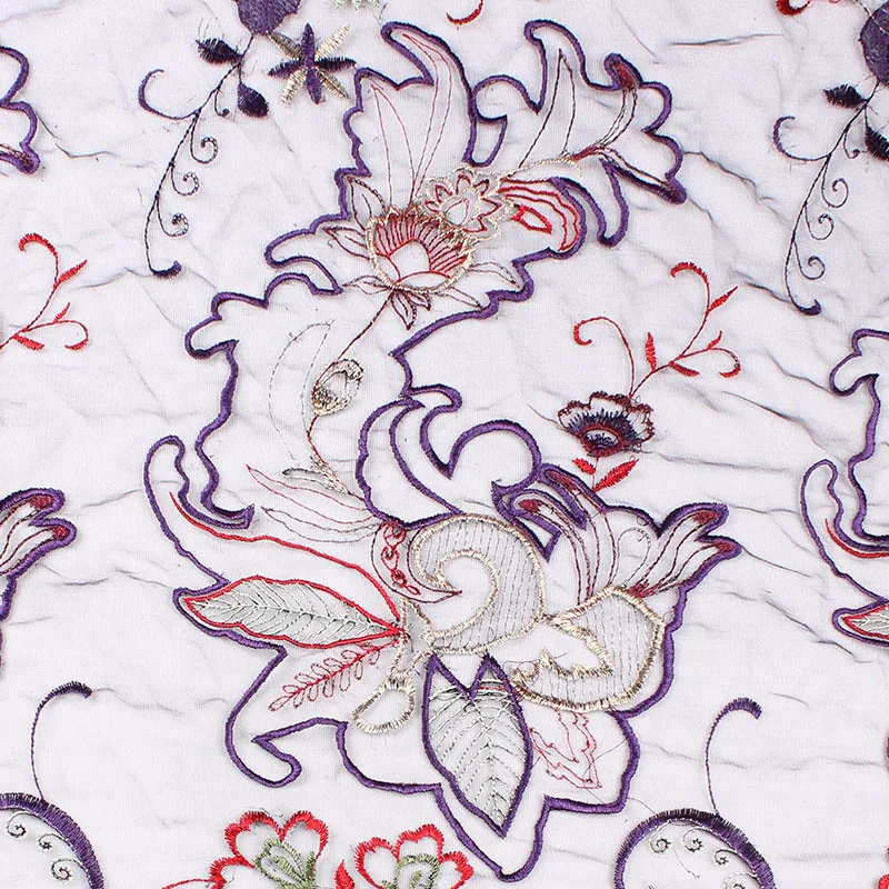 Width125cm полиэстер Высокое качество Кружева Тюль Ткань абстрактным узором для поделки своими руками Свадебная вечеринка сад платье Декор ткань