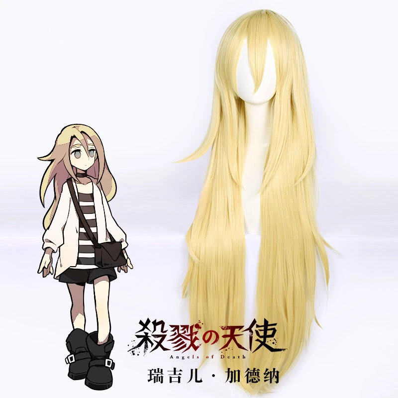 

Angels of Death Rachel Gardner Ray Cosplay Wig Light Blonde Synthetic Hair Heat Resistant Halloween Party +Free Wig Cap