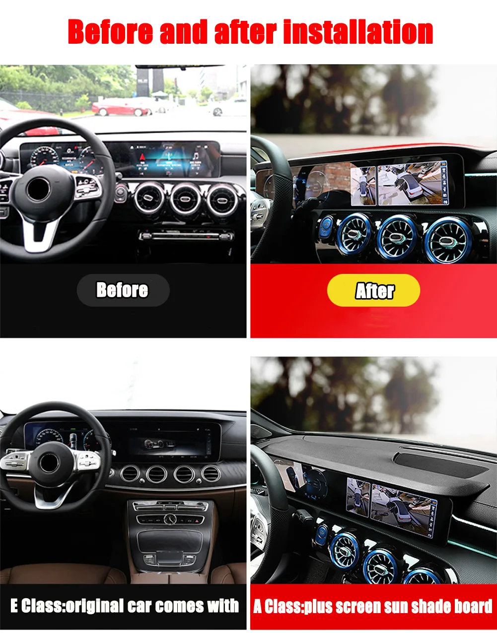 Для Mercedes Benz A Class W177 V177 A180 A200+ Автомобильные аксессуары инструмент навигации дисплей экран затенение от солнца тент доска