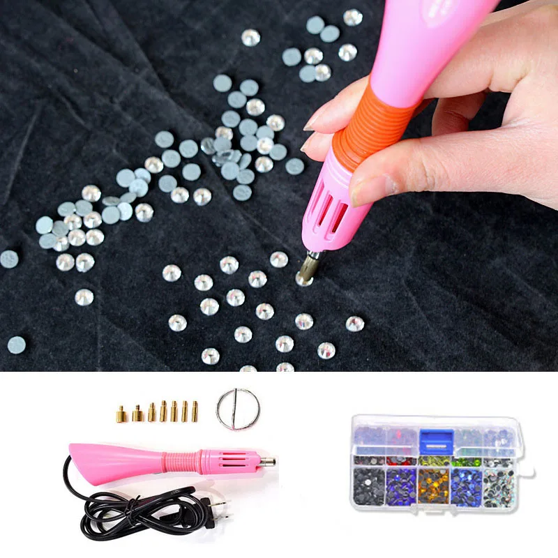 437.98руб. 40% OFF|1000/2000PCS Rhinestones Fix Applicator with 7 Tips Fast Heated Rhinestone Hot Fix Applicator Strass Iron on Tools EU/US Plug|Rhinestones| | - AliExpress