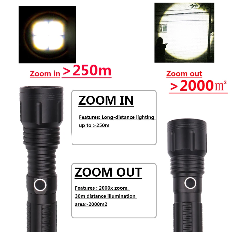 Фонарик светодиодный 18650 лм XHP70.2 CREE XHP50|Фонарики и осветительные приборы| |
