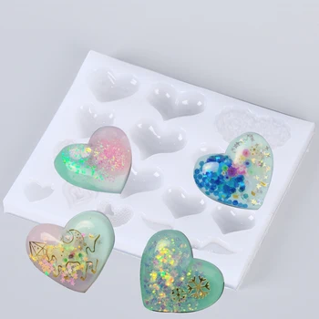 

Epoxy Clear Heart Star Shape Silicone Resin Liquid Mold Pendant Casting Beads Crystal Molds DIY Jewelry Making Tool Hand Craft