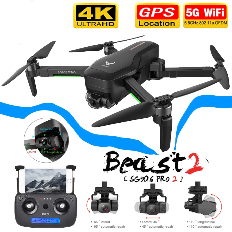

NEW SG906 / SG906 Pro 2 GPS Drone with Wifi FPV 4K Camera Three-axis anti-shake Gimbal Brushless Professional Quadcopter Dron