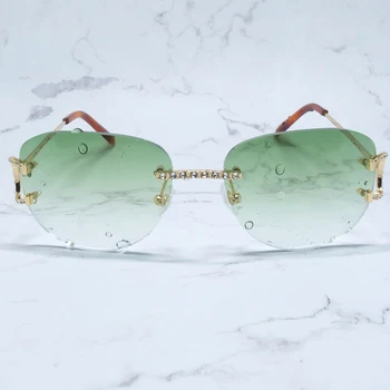 

Wire Sunglasses Diamond Big C Sun Glasses Vintage Mens Oval Carter Shades Fashion Sunglass Rhinestones Rapper Party Eyewear