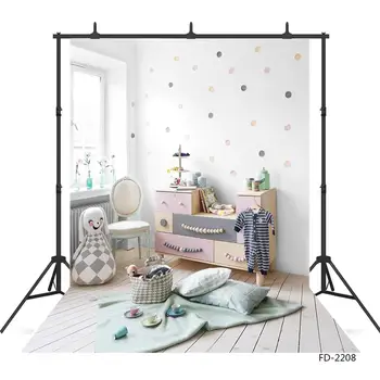 

Bed Room Doll Wooden Floor Background For Baby Shower Children Birthday Party Portrait Photography Backdrops Photo Studio Props