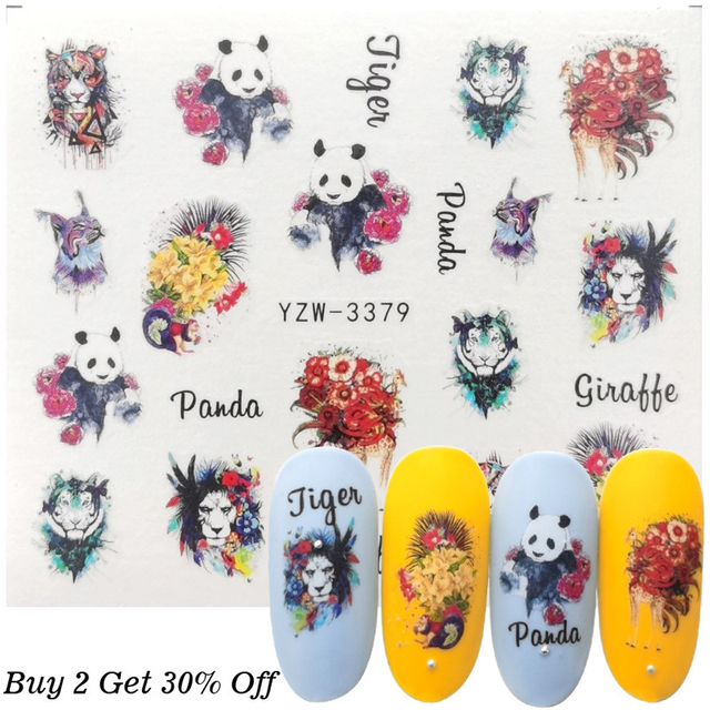 New Jewelry Nail Sticker Black Vintage Boho Style Decals Manicure Water Transfer Slider Foil Slider Decorations