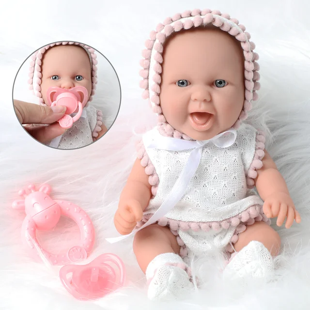 US $14.72 10 inch lifelike bebe reborn doll newborn waterproof education toys 26cm Simulation soft Silicone p