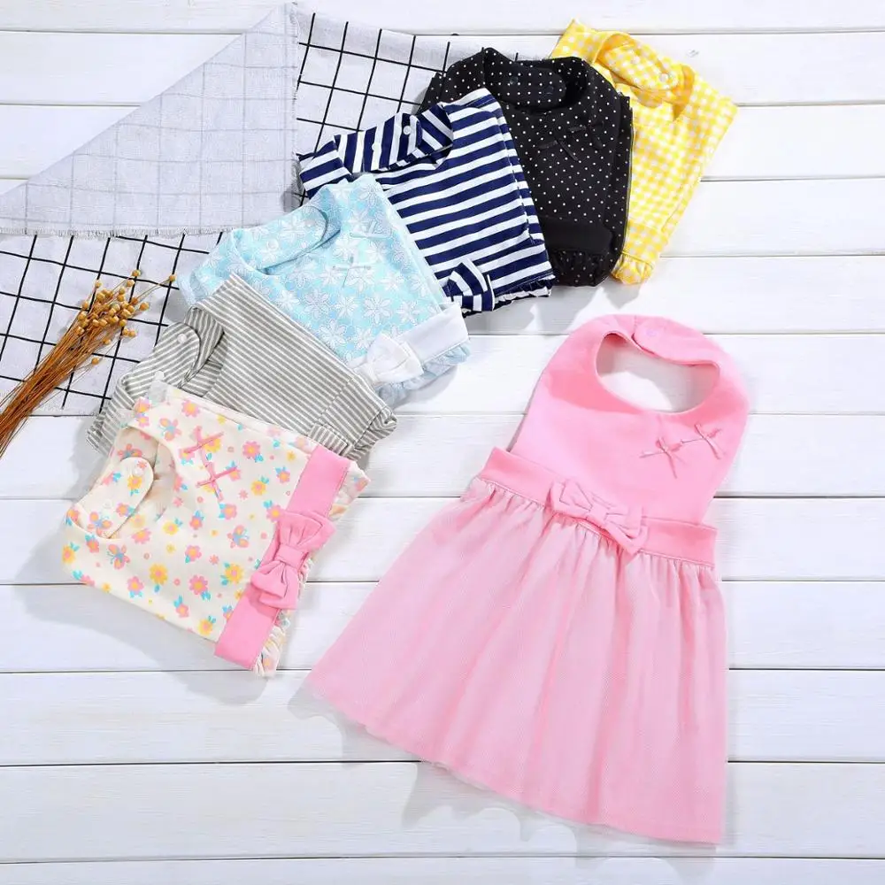 

Korean Style Baby Apron Painting Cover Clothes Dress Waterproof Smock Bib Cotton Children Pleated Dress Children's Stuff