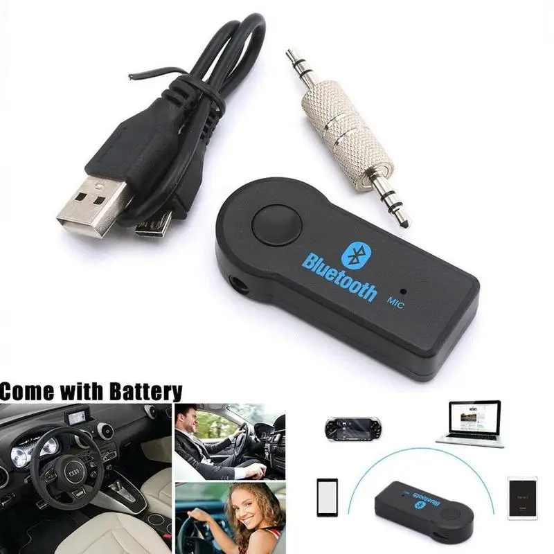 Автомобильный Bluetooth музыкальный приемник Bluetooth автомобильный комплект для громкой связи A2DP стерео беспроводной Aux аудио музыкальный приемник Автомобильный MP3-плеер адаптер