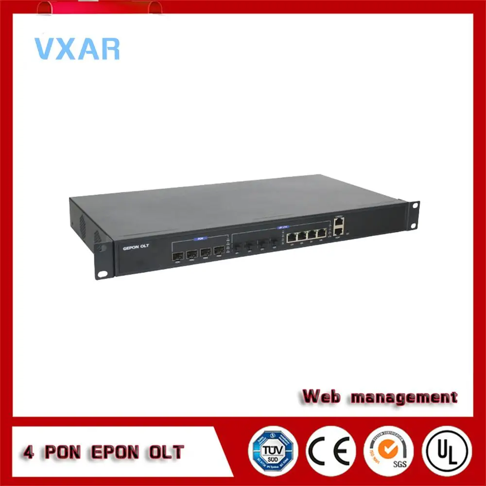 FTTH решение EPON OLT 4PON порты 1U устройство с веб-управлением