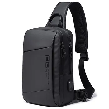 

Multifunction CrossbodyBags Men USBCharging ChestPack Short Trip Messengers Chest Bag Waterproof LargeCapacity Shoulder Bag Male