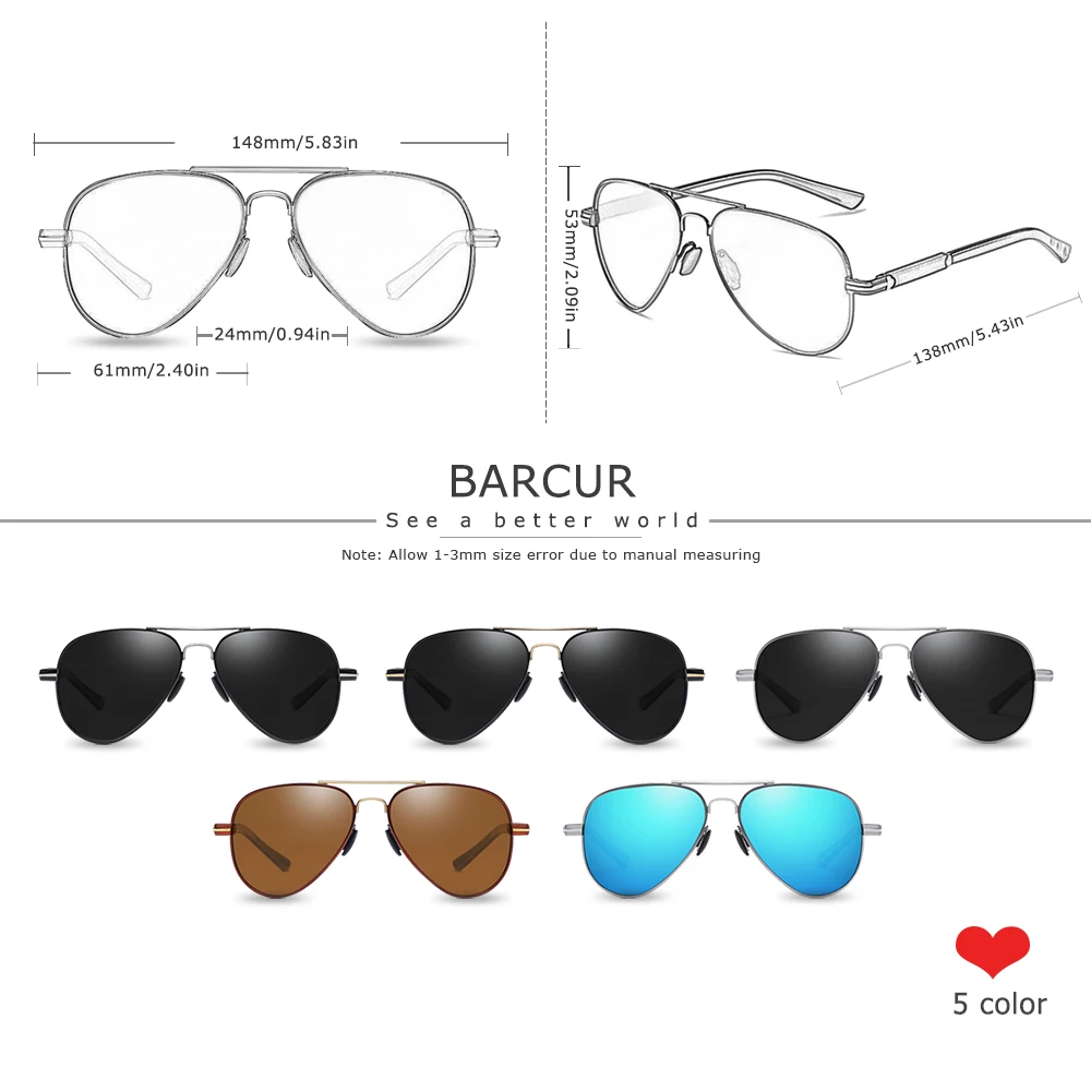 Ceny BARCUR spolaryzowane męskie okulary przeciwsłoneczne okulary przeciwsłoneczne pilotki dla akcesoria dla mężczyzn jazda samochodem łowienie ryb turystyka okulary óculos Gafas De Sol