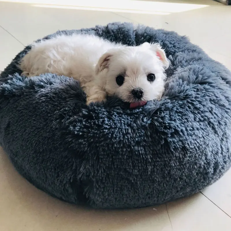 

Long Plush Super Soft Pet Bed Kennel Dog Round Cat Winter Warm Sleeping Bag