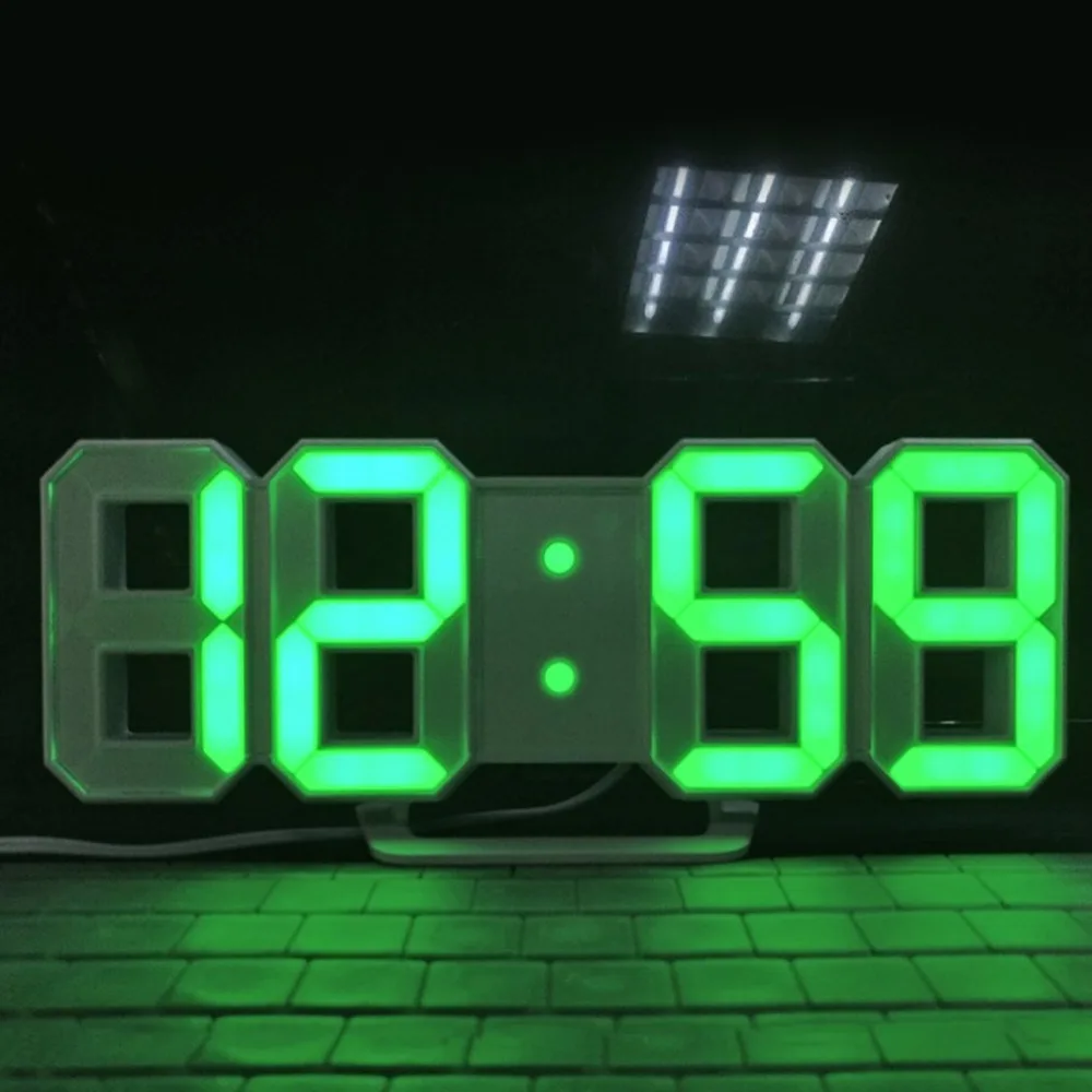 Современный дизайн большой размер цифровой светодиодный настенные часы Уникальный винтажный домашний декор таймер часы будильники