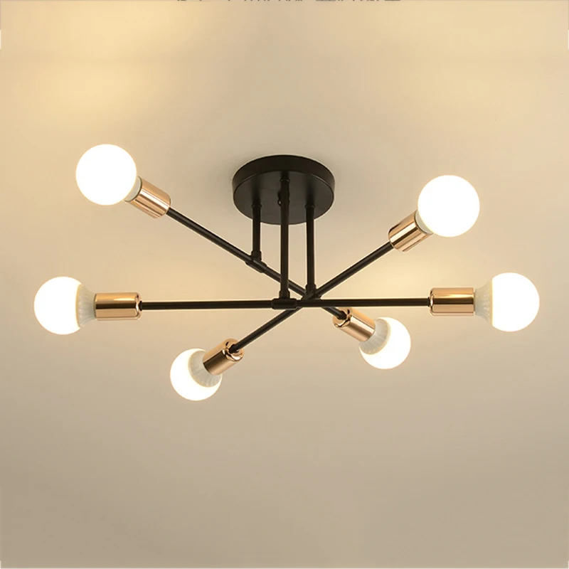 Modern Golden LED Ceiling Lights for Living Room Bedroom Interior E27 Metal Ceiling Lamp for Kitcen Bathroom Corridor 110-220V recessed ceiling