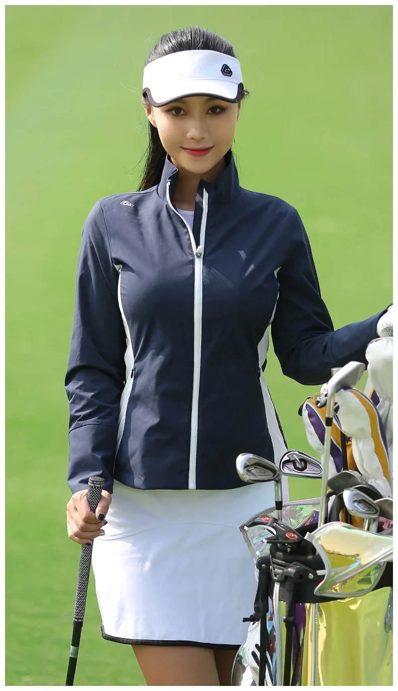 Ladies Zipper Golf Jacket Waterproof 