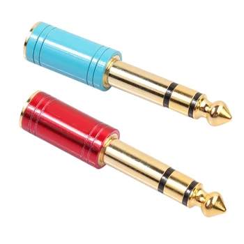 

2Pcs 6.5Mm 6.35Mm 1/4Inch Male To 3.5Mm 1/8Inch Female Jack Stereo Headphone Aux Cable Audio Adapter Plug for Guitar Plug Amplif