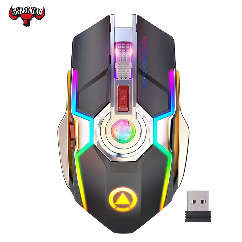 

Wireless mouse rechargeable esports game dedicated silent silent wireless computer mouse for laptop PC novelty mouse