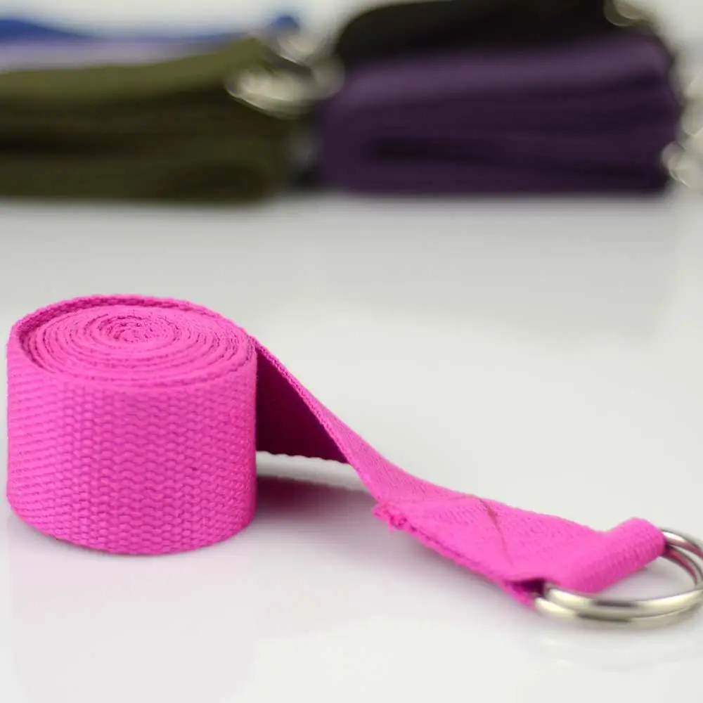 Для пилатеса и йоги ремень Slackline стрейч лента коврик ремень для йоги тренировочные инструменты гибкая штанга подтягивающая помощь Йога регулируемый ремень - Цвет: pink