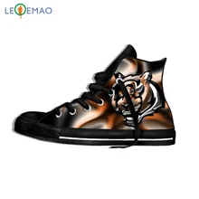 Прогулочные парусиновые ботинки; дышащие Бенгалы; мужские/wo; мужские футбольные фанаты Цинциннати; парусиновая спортивная обувь на плоской подошве; классические кроссовки