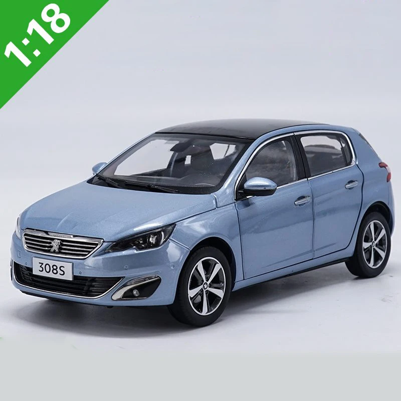 1:18 Высокая тщательная PEUGEOT 308S модель сплава автомобиля статические металлические модельные автомобили с оригинальной коробкой - Цвет: Синий
