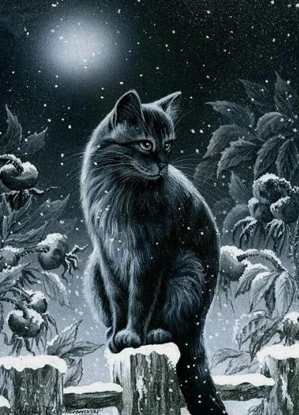 

GATYZTORY Full Square Drill DIY Diamond Painting Black Cat Handmade Diamond Embroidery Cross Stitch Home Decor Gift