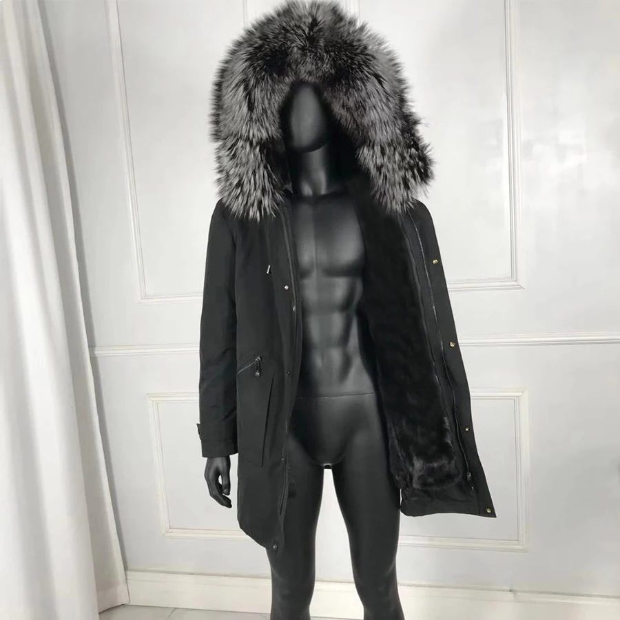 

men real fur parka