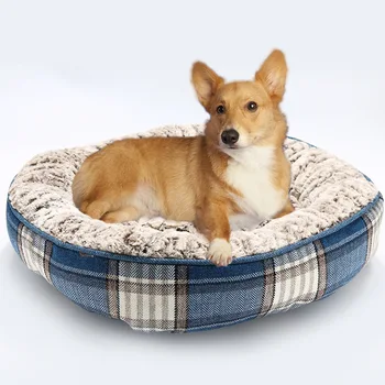 

2019 Pet beds Bed Cushion Sofa Donut Dog-Kennel Pet-Dog Cuddler Washable Round Warm Comfortable Soft
