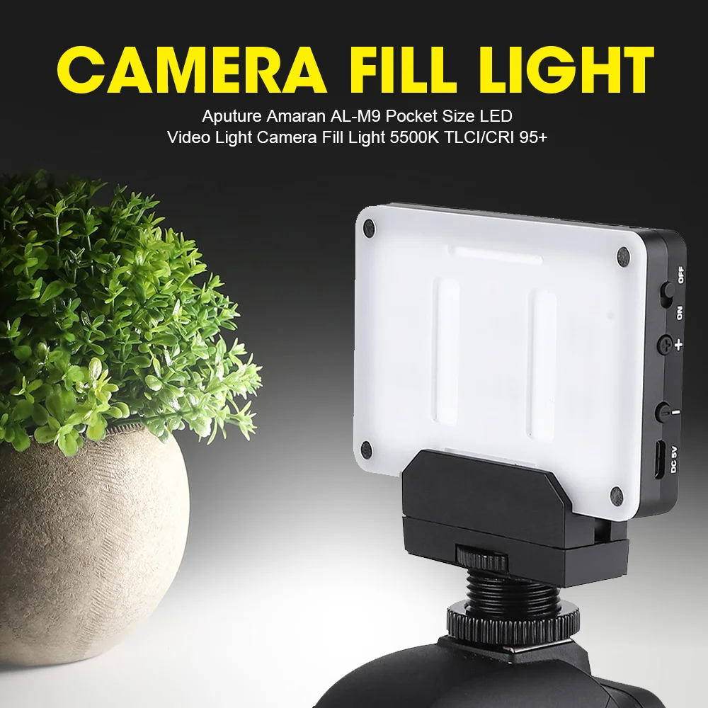 Aputure студийный светильник AL-M9 карманный светодиодный светильник для камеры заполняющий светильник TLCI/CRI 95+ мини карманный размер для камеры Nikon DSLR