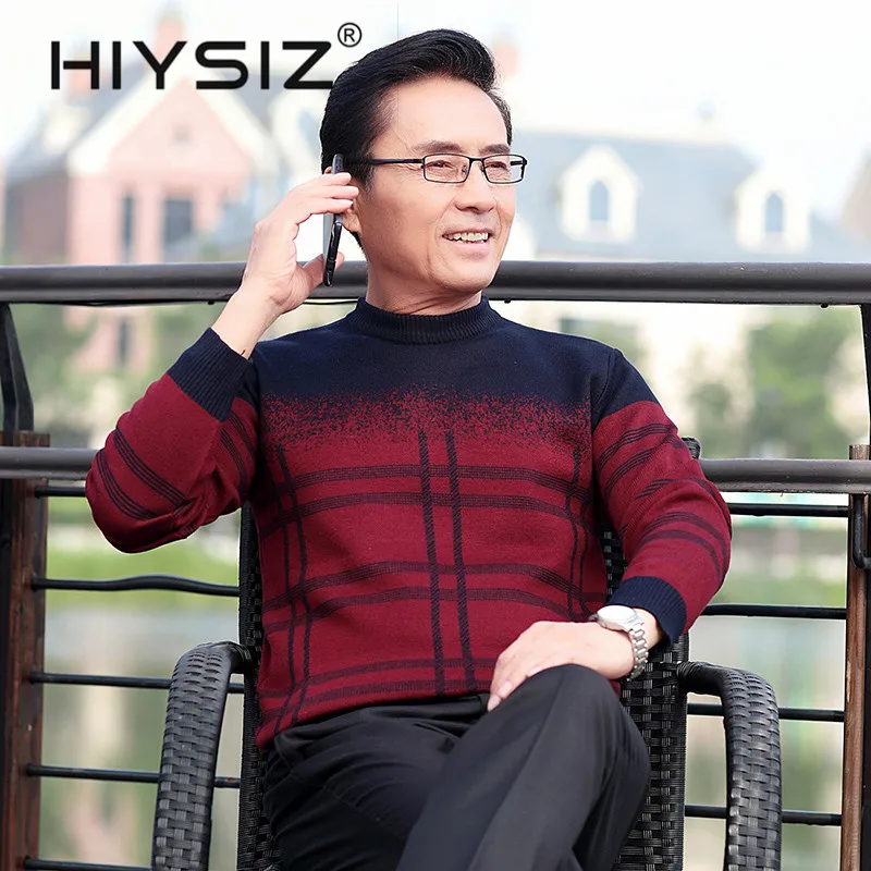 Бренд HIYSIZ, хлопок, новинка, уличная одежда для мужчин, Круглый ворот, уличная одежда, Повседневный, британский стиль, свитер для мужчин, Осень-зима, H3001