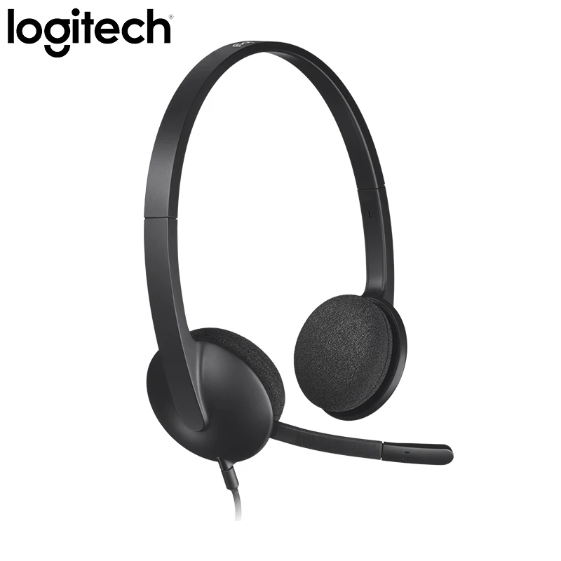 Компьютерные игровые USB наушники logitech H340 с разъемом USB, разработанная цифровая Аудио гарнитура для офисного использования практически для систем